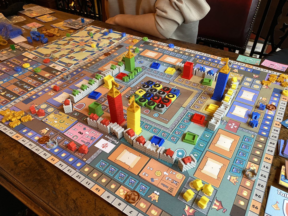 I’ll be play testing The Towers of San Gimignano at #ukgamesexpo on Saturday from 1:30pm. #playtestuk. #boardgamedesign