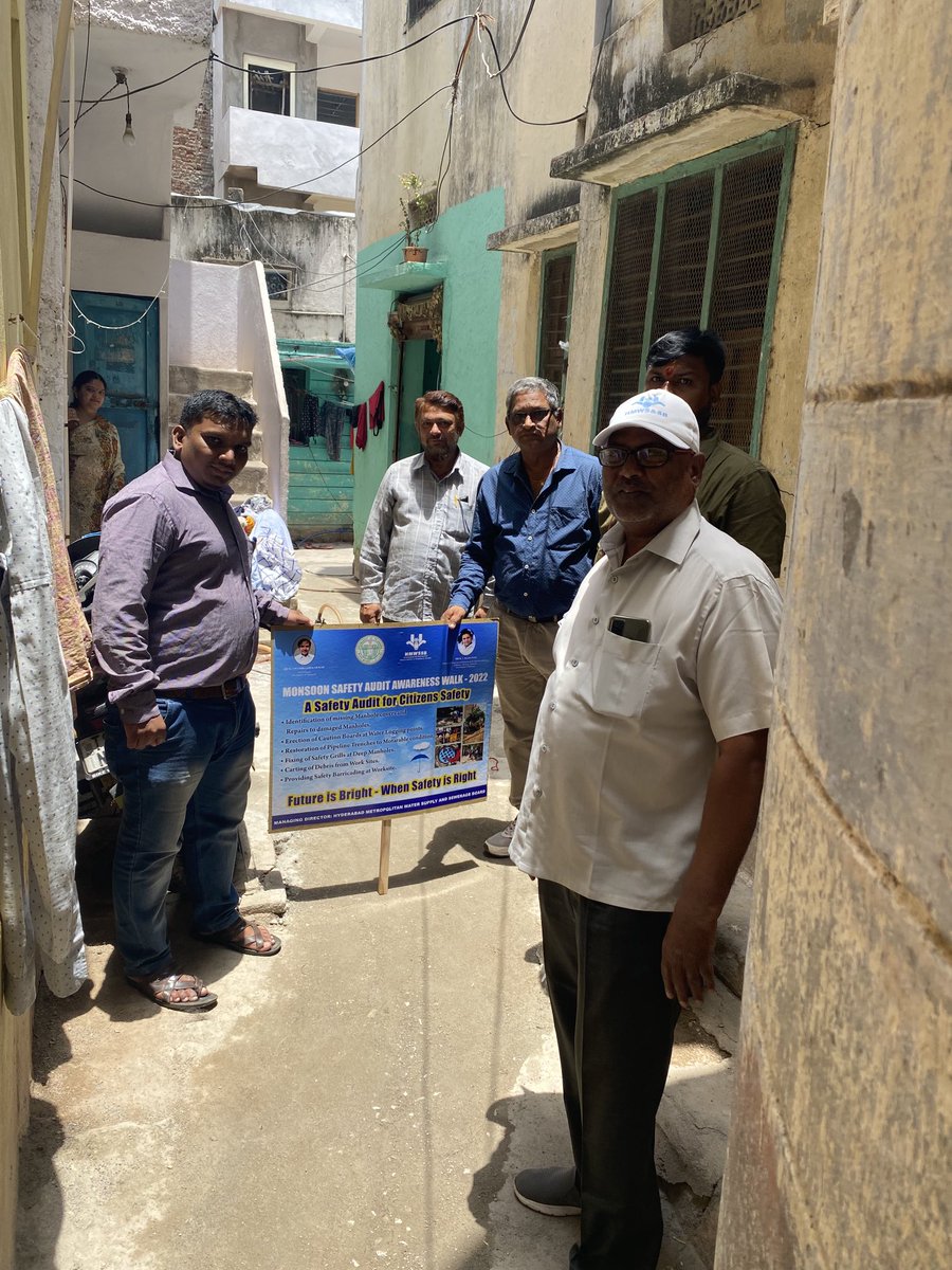 T Jagadeeswar Rao - DGM, Boggulkunta, HMWSSB. (@hmwssbdgmboglkt) on Twitter photo Sir, As a part of Monsoon Safety Audit Awareness Walk 2022, Monitoring along with Manager and Staff of CC Patch work and removal of debris from 200 mm dia SWG Line at Dham’bada under Sulthanbazar Section SDII OM Dn IV.<a href="/TelanganaCMO/">Telangana CMO</a> <a href="/HMWSSBOnline/">HMWSSB</a> <a href="/KTRTRS/">KTR UPDATES</a> Sir, As a part of Monsoon Safety Audit Awareness Walk 2022, Monitoring along with Manager and Staff of CC Patch work and removal of debris from 200 mm dia SWG Line at Dham’bada under Sulthanbazar Section SDII OM Dn IV.<a href="/TelanganaCMO/">Telangana CMO</a> <a href="/HMWSSBOnline/">HMWSSB</a> <a href="/KTRTRS/">KTR UPDATES</a>
