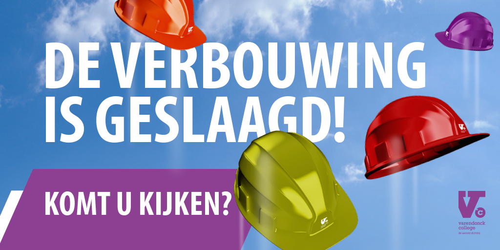 Open Huis alert! Nieuwsgierig naar de vernieuwbouw op onze havo/vwo-locatie in Asten? Kom vrijdag 10 juni 2022 langs. Iedereen is van harte welkom tussen 16:00 en 19:00 uur. Meer info: varendonck.nl/openhuis