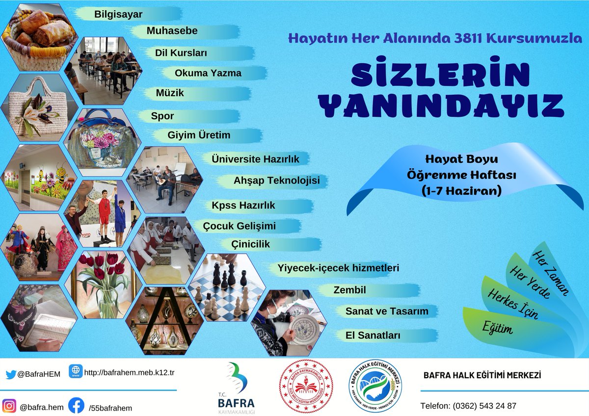 Emeğin sanata dönüştüğü ürünlerimizin sergileneceği geleneksel yıl sonu sergimiz 6 Haziran 2022 Pazartesi ,saat 14.00'da Bafra Gençlik Merkezi Kapalı Spor Salonunda sizlerin ziyaretine açık olacaktır.Tüm halkımız davetlidir.
<a href="/tcmeb/">Millî Eğitim Bakanlığı</a> <a href="/sdulger43/">Sabahattin DÜLGER</a> <a href="/mebhbogm/">MEB Hayat Boyu Öğrenme Genel Müdürlüğü</a>