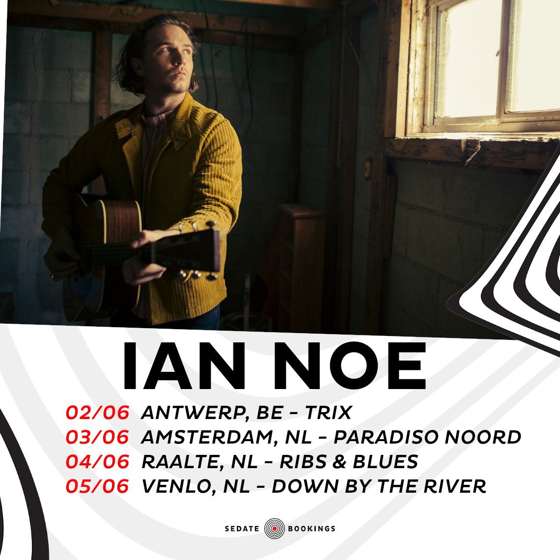 SedateBookings's tweet photo. Ian Noe tours Benelux this week presenting "River Fools & Mountain Saints"
https://t.co/2AK8BCuM0F
#justgetmetotheshow
#iannoe https://t.co/PVcZuX0JwA
