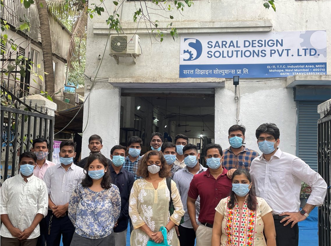 USAIDIndiaMD's tweet photo. Great to meet w/ @saral_designs co-founders &amp; tour their factory which produces affordable 3-ply masks &amp; sanitary napkins. @USAID support enabled their success in adapting their technology to produce masks for the pandemic and scale - now they are in Asia and Africa. https://t.co/e5UdEIRHCH