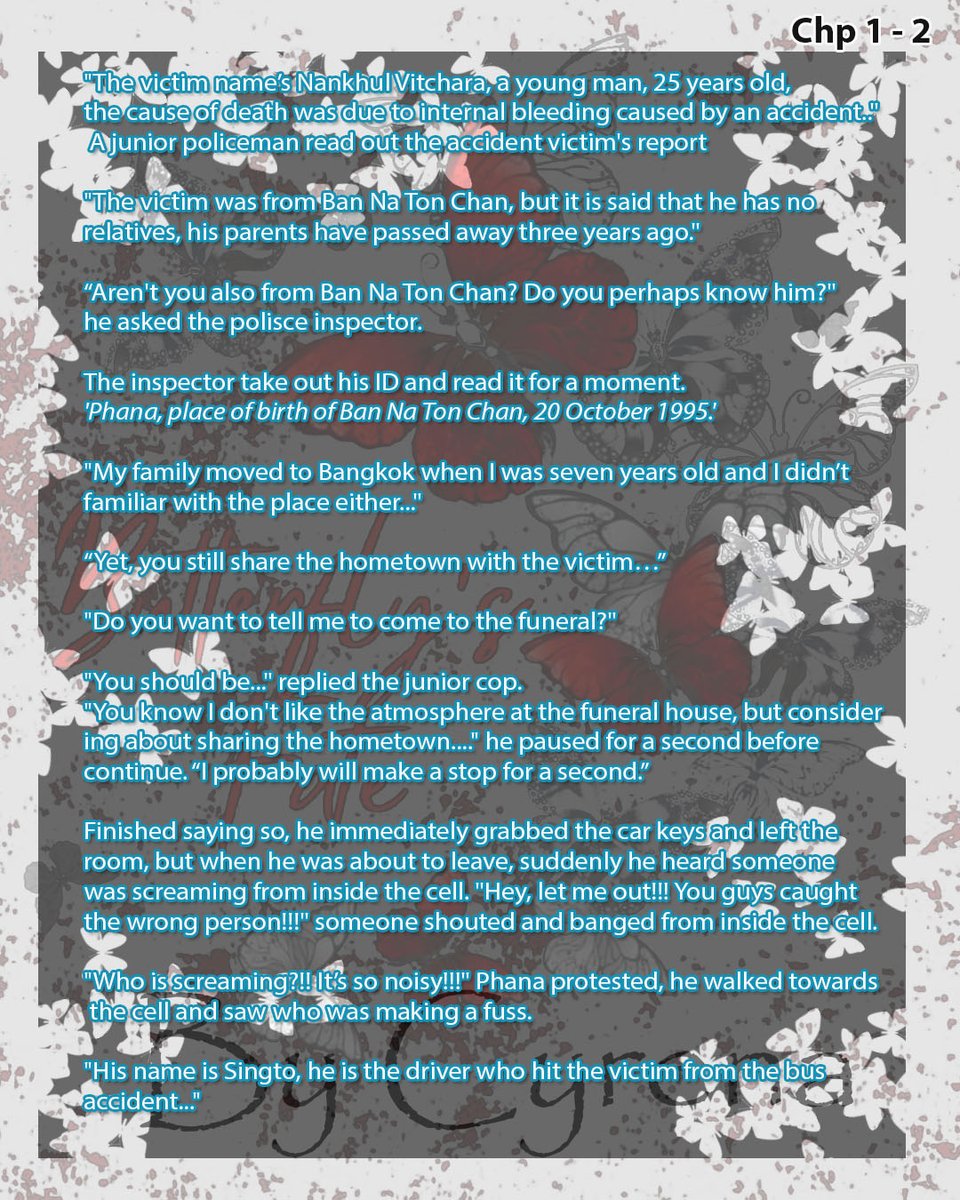 Cyrena051129's tweet photo. I want to share the first chapter summary of Butterfly's Fate, hope you'll like the story and wish to read more.

You can read the whole story at Wattpad or have the book for collection by following the @Rabbitpublisher account

#fanfiction #SingtoPrachaya #novel #ThaiBL #Wattpad https://t.co/0mKyodXXDp