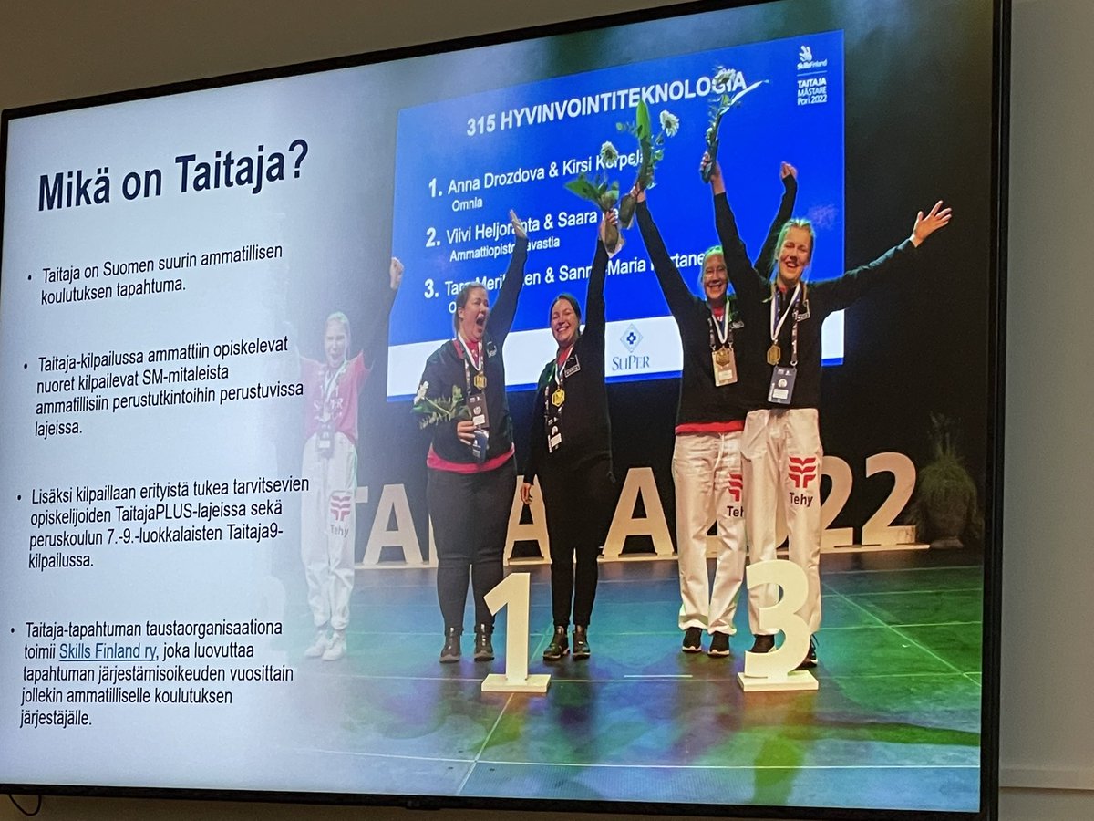 Ammattitaidon SM-kisat #Taitaja2023 järjestetään #Espoo’ssa 9.-11.2023. Innostavilla #Taitaja aamukahveilla tänään Omniassa #YritysEspoo @VirpiUtriainen <a href="/EspooEsbo/">Espoon kaupunki</a> Tapio Erma ja @Kirkkonummi <a href="/EkIkone/">Eeva-Kaisa Ikonen</a>, Tehdään yhdessä kaikkien aikojen kisat <a href="/Omniasome/">Omnia</a> #olepro <a href="/SkillsFinland/">Skills Finland</a> ✨✨