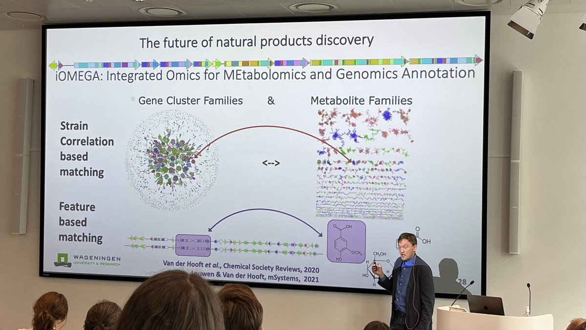 michalis_h's tweet photo. The goal of studying BGCs is to 1) identify the molecules they encode and 2) the biological function of encoded molecules. @jjjvanderhooft and his team providing the tools to facilitate #1.  #NPGM2022 https://t.co/CPBgkZgy1p