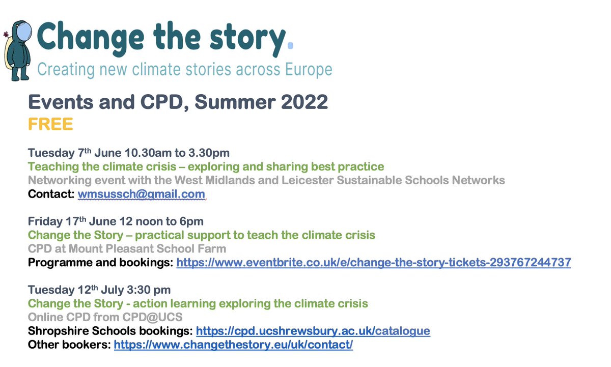 Change the Story events, Summer 2022