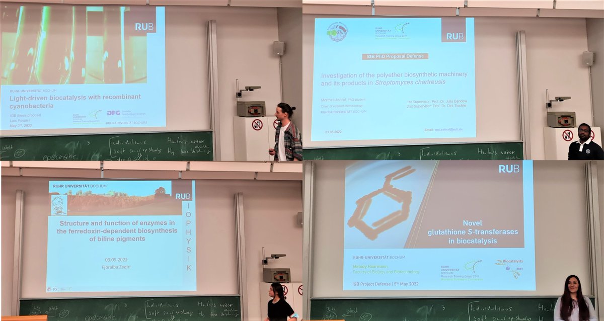 Our last PhD students of the 2nd generation have defended their projects in front of the International Graduate School of Biosciences (IGB) with flying colors!🙌 Congratulations to Melody, Fjoralba, Lars & Mortoza! @dfg_public @ruhrunibochum @grk2341