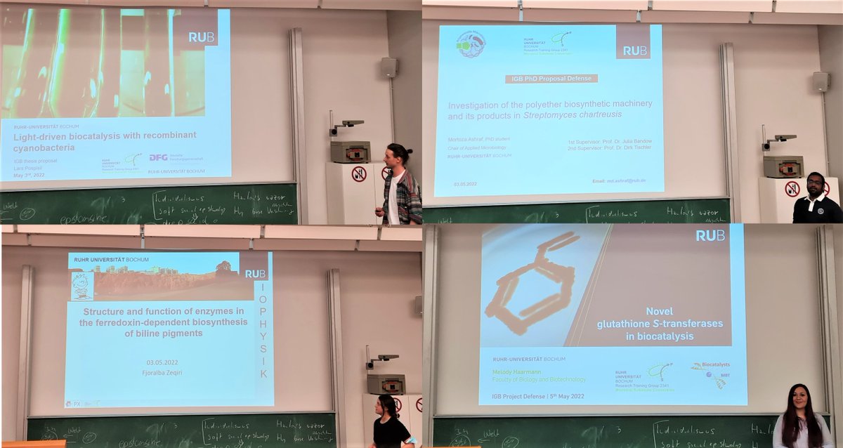 grk2341's tweet photo. Our last PhD students of the 2nd generation have defended their projects in front of the International Graduate School of Biosciences (IGB) with flying colors!🙌 Congratulations to Melody, Fjoralba, Lars &amp; Mortoza! @dfg_public @ruhrunibochum @grk2341 https://t.co/8x7Tuesg9B