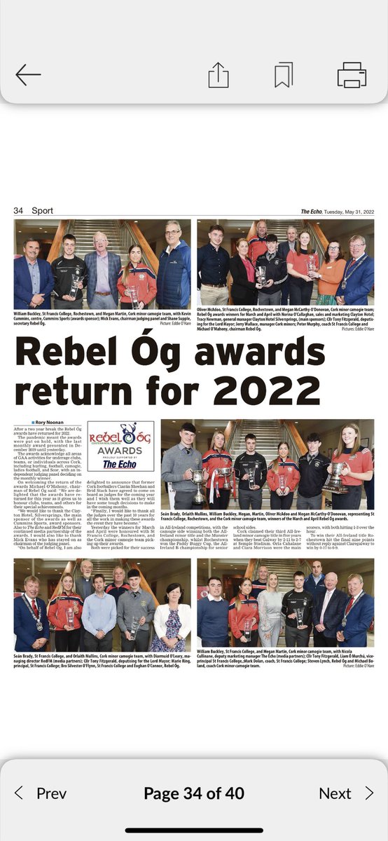 Rebel Og (@rebelog_) on Twitter photo Congrats to <a href="/Rocogaa/">StFrancisCollege GAA</a> <a href="/rococork/">Rochestown College</a> and <a href="/CorkCamogie/">OfficialCorkCamogie</a> minor side - our first two winners as the Rebel Óg awards return. @claytonsprings <a href="/CumminsSports/">Cummins Sports</a> <a href="/echolivecork/">EchoLive.ie</a> <a href="/BigRedBench/">RedFM Sport</a> Congrats to <a href="/Rocogaa/">StFrancisCollege GAA</a> <a href="/rococork/">Rochestown College</a> and <a href="/CorkCamogie/">OfficialCorkCamogie</a> minor side - our first two winners as the Rebel Óg awards return. @claytonsprings <a href="/CumminsSports/">Cummins Sports</a> <a href="/echolivecork/">EchoLive.ie</a> <a href="/BigRedBench/">RedFM Sport</a>