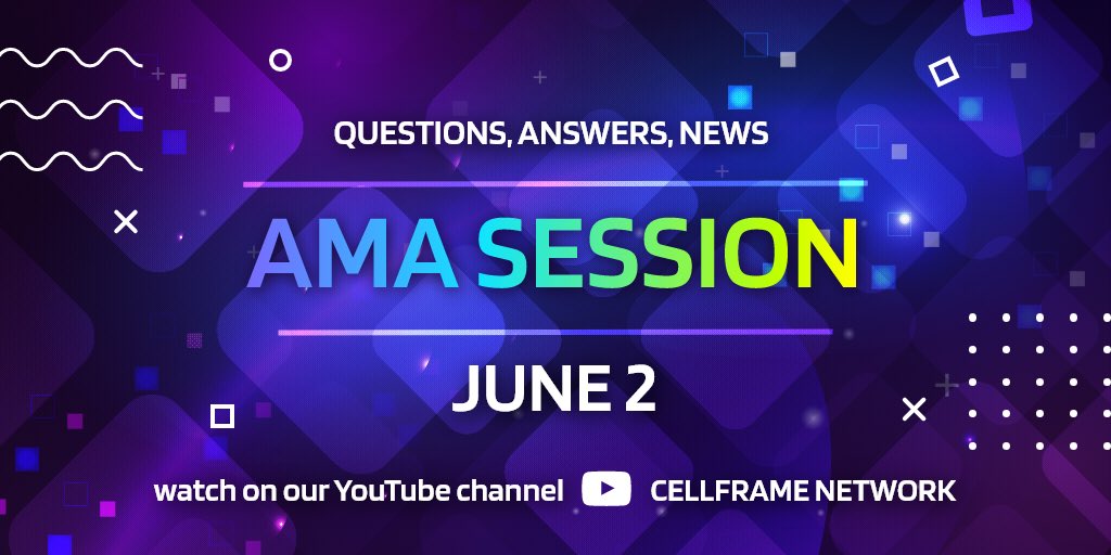 cellframenet's tweet photo. June 2, 12:30 UTC we’ll have our AMA with CEO Dmitry Gerasimov. Feel free to submit your questions via the link below:

https://t.co/CF1vhA10vR 

Tomorrow we’ll announce the list of topics that will be covered on the stream. https://t.co/DWS2MYROuX