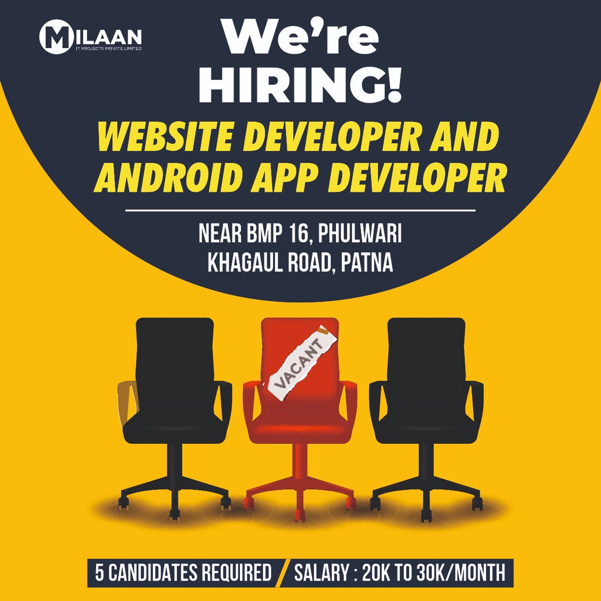 MilaanProjects's tweet photo. Send your resume at milaanservices@gmail.com
Or Call Directly on 7294926271 https://t.co/ULoWE7PLkv