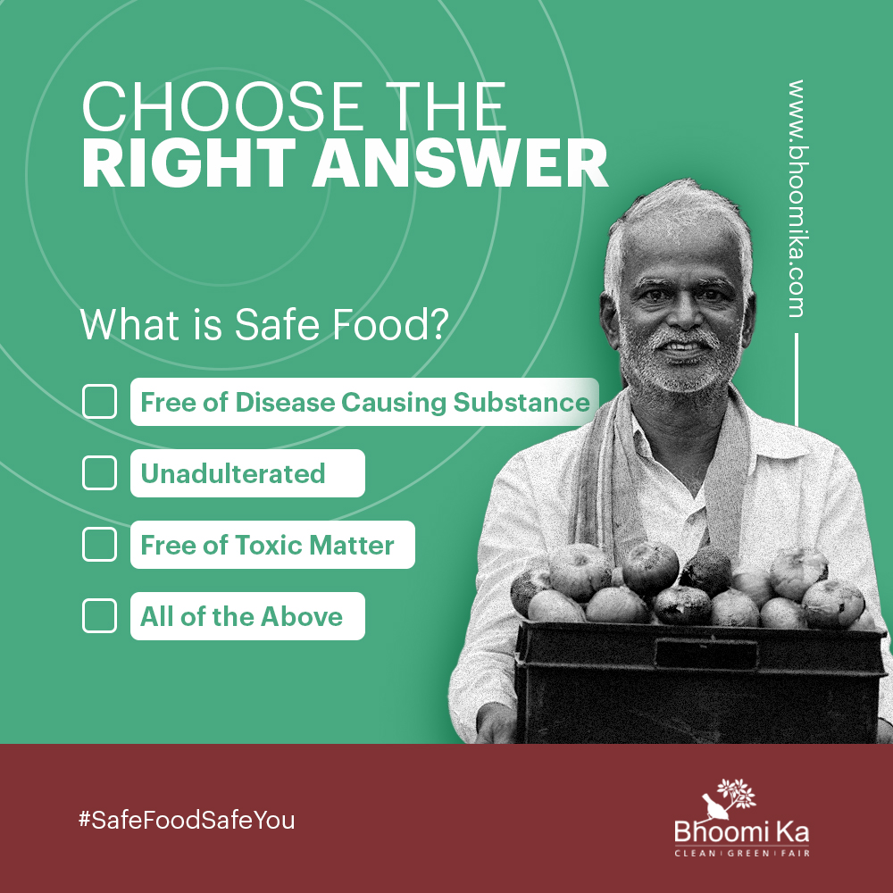 BhoomiKaEco's tweet photo. Are we still consuming unsafe food in 2022? It is about time that we become conscious of what we are allowing inside our bodies and switch to a healthier and safer lifestyle. 

#SafeFoodSafeYou #bhoomika #transformingfoodsystem #foodsafetyweek https://t.co/6blRQKnKWU