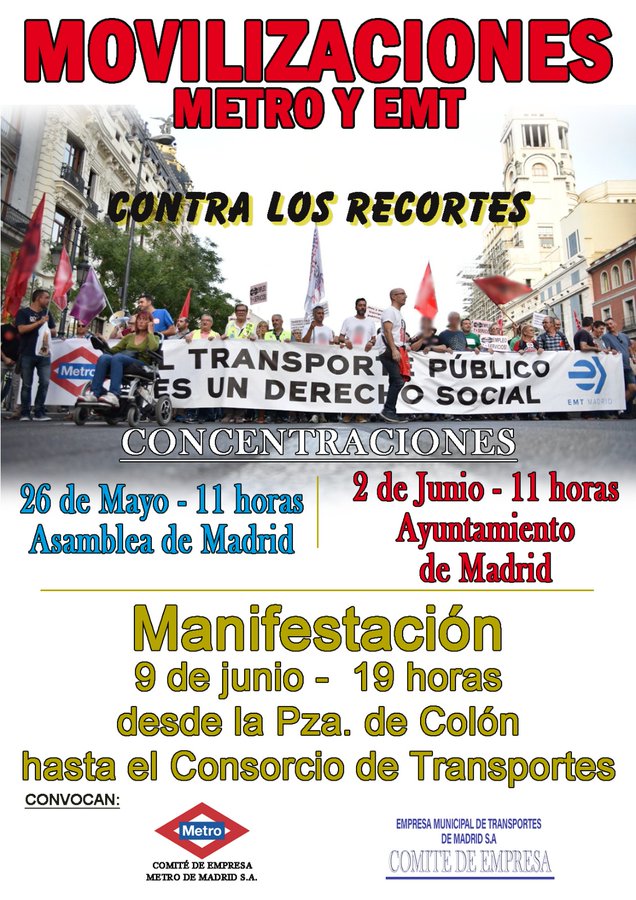 Foto cedida por Sindicato de Maquinistas 