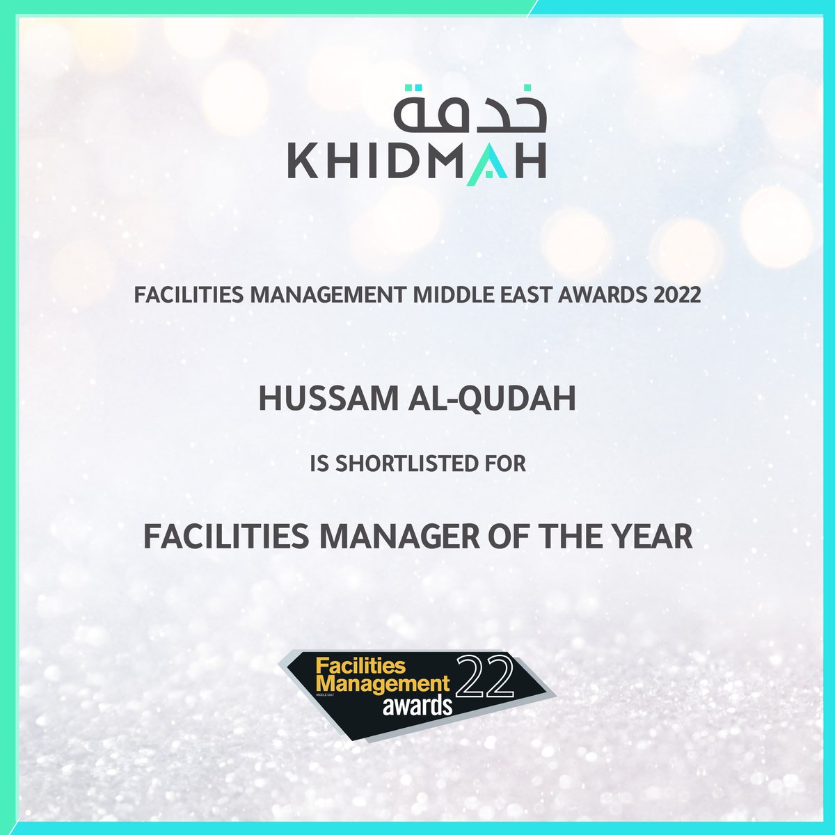 We are excited to announce that Khidmah has been shortlisted in four different categories at the “Facilities Management Middle East Awards 2022”. 

Congratulations to all members of the Khidmah family for this amazing achievement!

#Khidmah #FMMEAwards2022 #Abu_Dhabi #Dubai #UAE