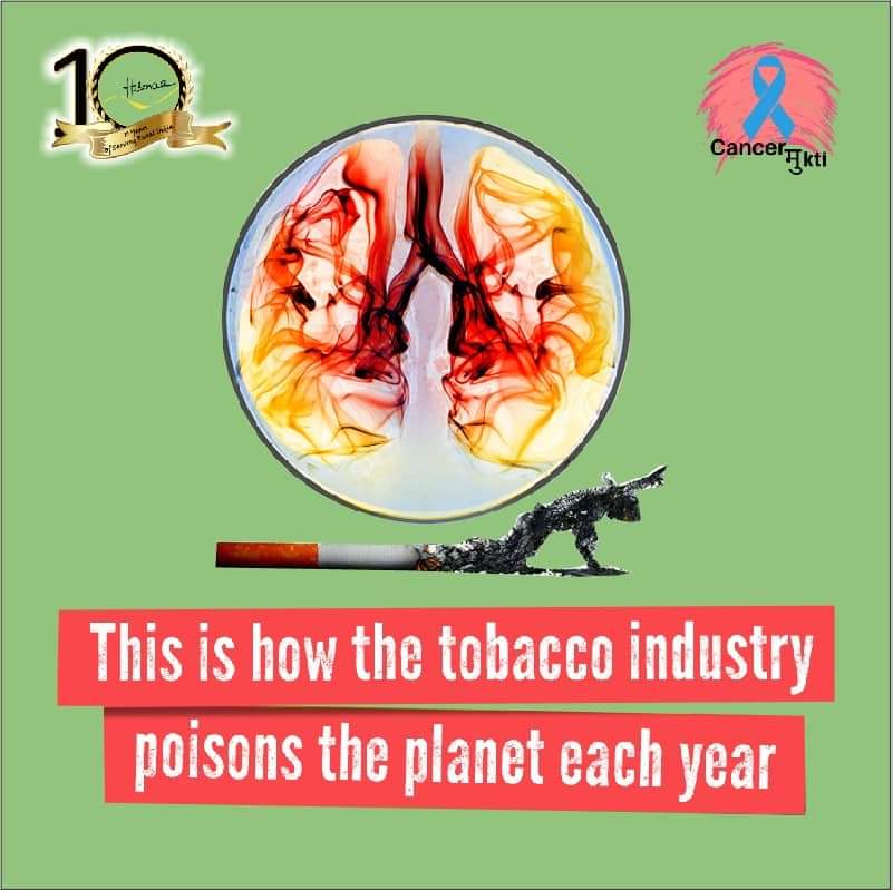 HasnaaNGO's tweet photo. Say 'No to Tobacco', 'Yes to Life'.
Save your life,  save the environment. 

#WorldNoTobaccoDay2022 
#cancermukti https://t.co/61wk3vlFaN