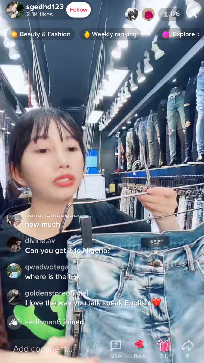 TefoMohapi's tweet image. been hearing about livestream shopping in China. watching it live on TikTok and people buying live made me realize why this is popular and will spread across the world. this is interesting. demonstrate a product, answer questions, people buy instantly.