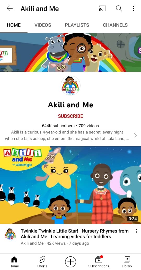 ManenoIzaak's tweet photo. Ukitaka mtoto wako atulie asikusumbue sumbue msogezee hii @akiliandme kwenye simu yako au tablet
Kupitia #LearnWithAkili mtoto atajifunza nyimbo, hadithi na jinsi ya kusimulia, lakini kujifunza kuchora, kusoma na kuhesabu! Ingia👇au kwa App ya #AkiliAndMe https://t.co/90wdUu2Amg https://t.co/FyEp6EXNOM