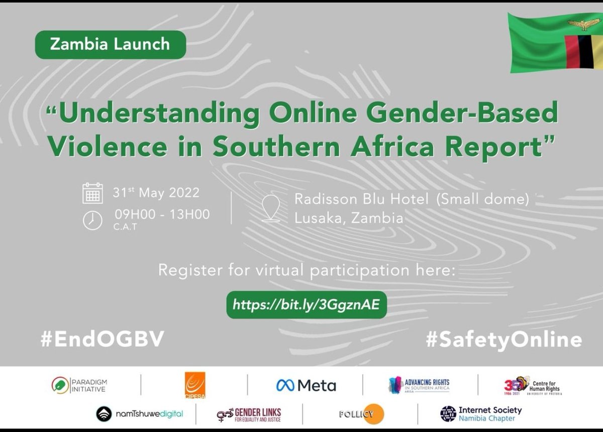 Attending the launch of the report on Online Gender Based Violence in Southern Africa Report 
#Blogging101 #EndOGBV