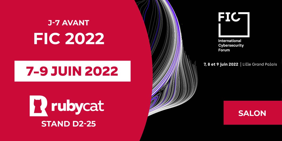 📢 J-7 avant le FIC !
Rendez-vous à Lille du 7 au 9 juin pour discuter gestion de vos accès à privilèges sur votre SI.
📍Stand D2-25 - Pavillon Bretagne.

👉 N'hésitez pas à prendre rendez-vous pour plus de disponibilité : bit.ly/3sNXGAs

#FIC22 #cyber #cybersecurity