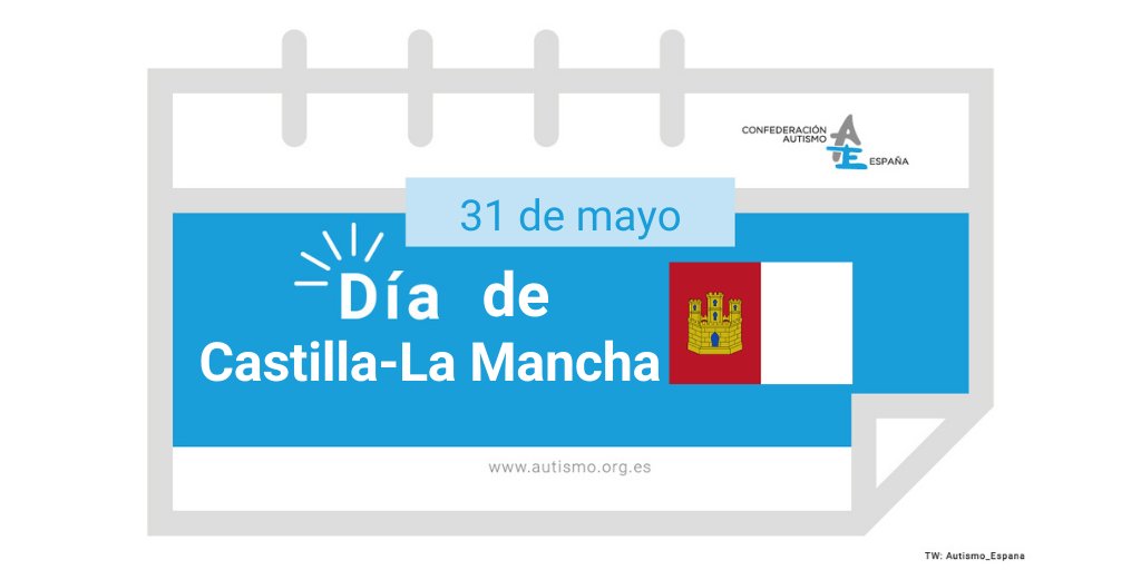 Autismo España (@autismo_espana) on Twitter photo Feliz #DiaCastillaLaMancha a las personas con #TEA de esta Comunidad, sus familiares y profesionales de nuestras entidades que trabajan cada día para mejorar su #calidaddevida: <a href="/FederAutismoCLM/">Feder. Autismo CLM</a> <a href="/Asoc_Desarrollo/">Autismo Albacete</a> <a href="/AutradeOrg/">autrade</a> <a href="/ApacuCuenca/">Apacu</a> <a href="/Apanag_es/">Apanag</a> <a href="/APAT_Toledo/">APAT</a> <a href="/TeaTalaveraAsoc/">Asociación TeaTalavera</a> Feliz #DiaCastillaLaMancha a las personas con #TEA de esta Comunidad, sus familiares y profesionales de nuestras entidades que trabajan cada día para mejorar su #calidaddevida: <a href="/FederAutismoCLM/">Feder. Autismo CLM</a> <a href="/Asoc_Desarrollo/">Autismo Albacete</a> <a href="/AutradeOrg/">autrade</a> <a href="/ApacuCuenca/">Apacu</a> <a href="/Apanag_es/">Apanag</a> <a href="/APAT_Toledo/">APAT</a> <a href="/TeaTalaveraAsoc/">Asociación TeaTalavera</a>