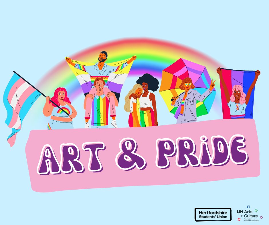 University of Hertfordshire (@uniofherts) on Twitter photo @hertssu and @UniHertsArts are collaborating on a stall-based art event for Pride 2022: ow.ly/1KtO50JbTPe
Come along to join the celebrations on 7 June and get creative 🎨
<a href="/uhequality/">Equality Diversity & Inclusion Office</a> @hertssu and @UniHertsArts are collaborating on a stall-based art event for Pride 2022: ow.ly/1KtO50JbTPe
Come along to join the celebrations on 7 June and get creative 🎨
<a href="/uhequality/">Equality Diversity & Inclusion Office</a>
