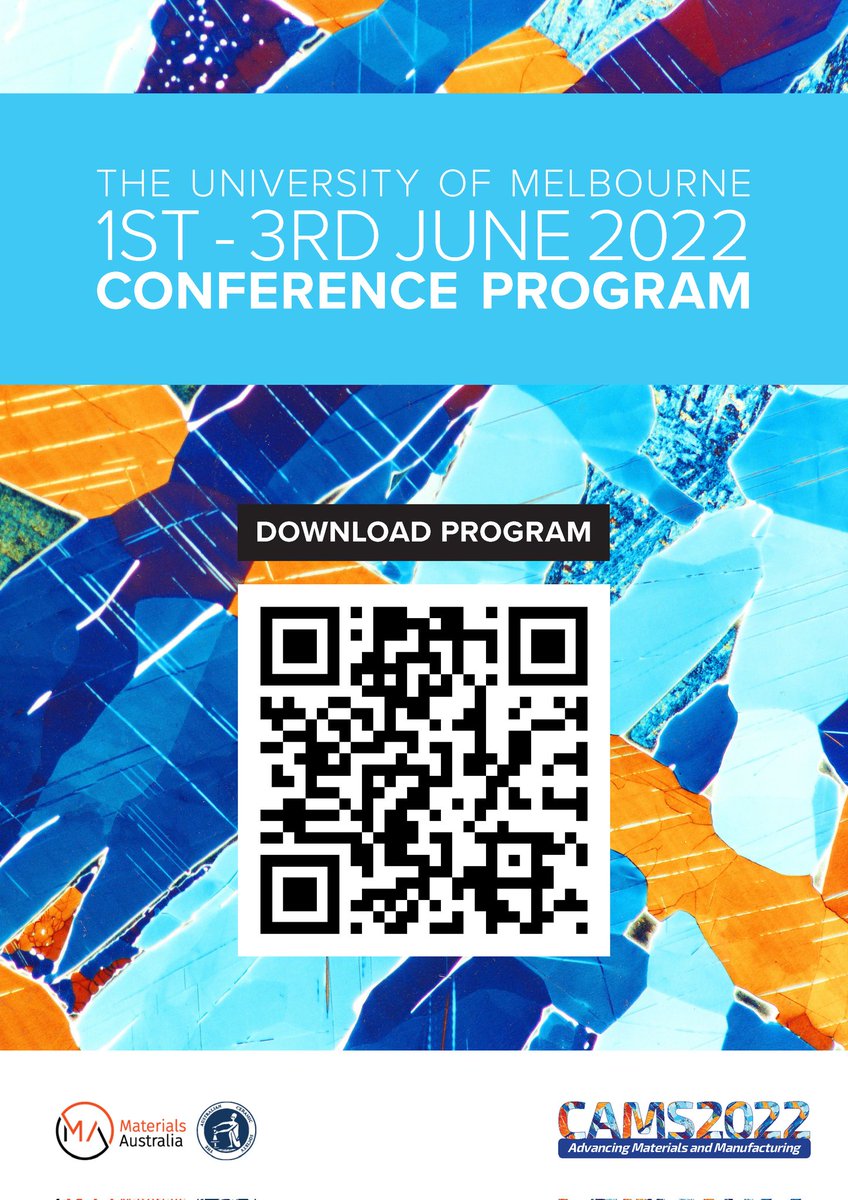 #Cams2022 Registration starts tomorrow. See you soon <a href="/UniMelb/">University of Melbourne</a> <a href="/MaterialsAus/">Materials Australia</a>