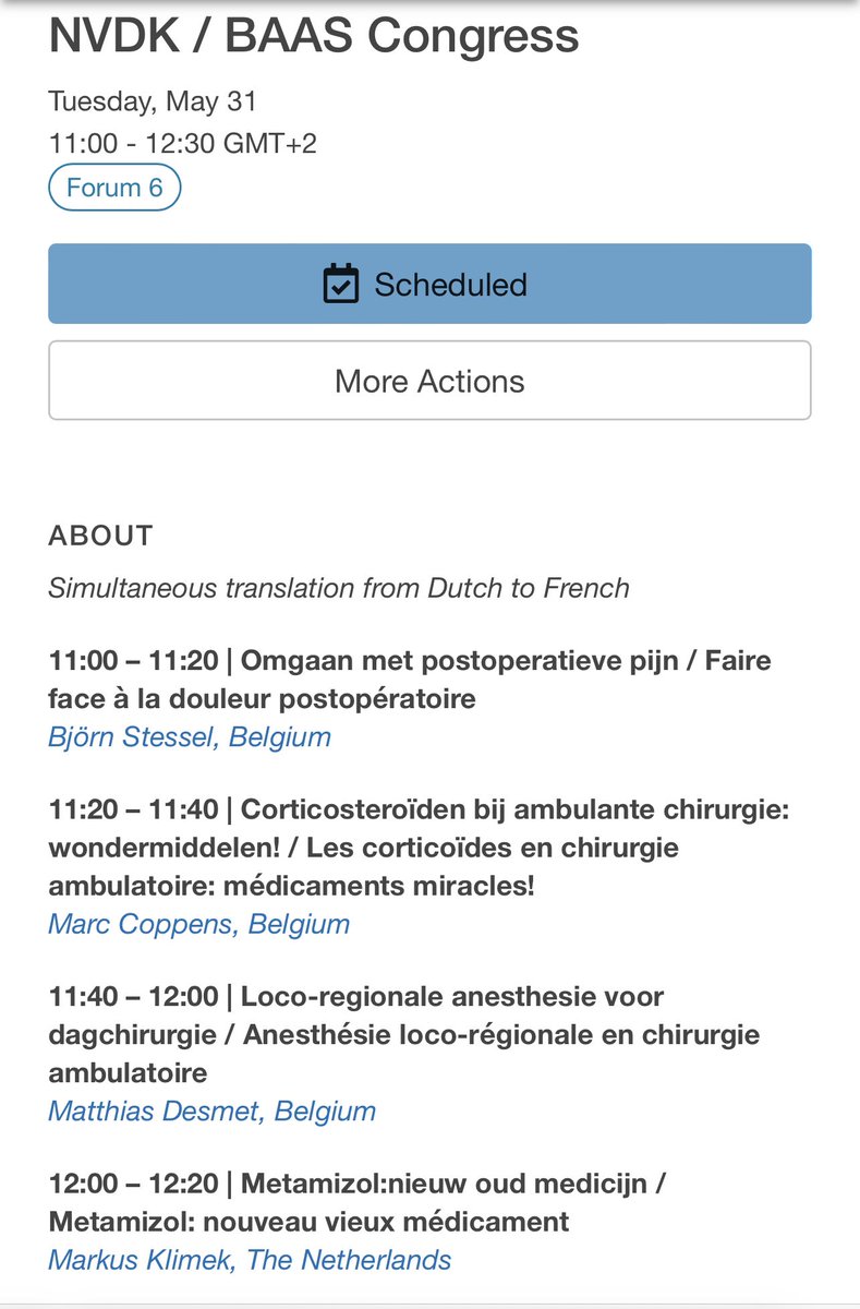 drbejj's tweet photo. I am pleased and honored to moderate today’s #BAAS #NVDK congress which is part of #IAAS2022 congress in Bruges.
Looking forward to see you … #ambulatorysurgery @ApsarB @ASALifeline @INAMI_RIZIV https://t.co/T07kfzg7gh