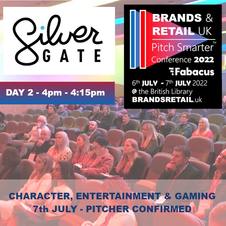 Delighted ‘Silvergate Media’ will be presenting on Day 2 of Brands &amp; Retail UK Summer conference (sponsored by Fabacus) – Slot 16 at 4pm – 4:15pm on the 7th July at the British Library. 

We now only have SEVEN slots left for Day 1…

BrandsRetail.uk