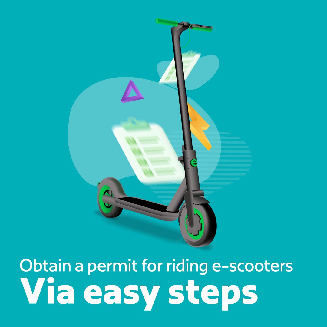 RTA on Twitter "You can obtain a permit to drive an escooter easily and in simple steps via 