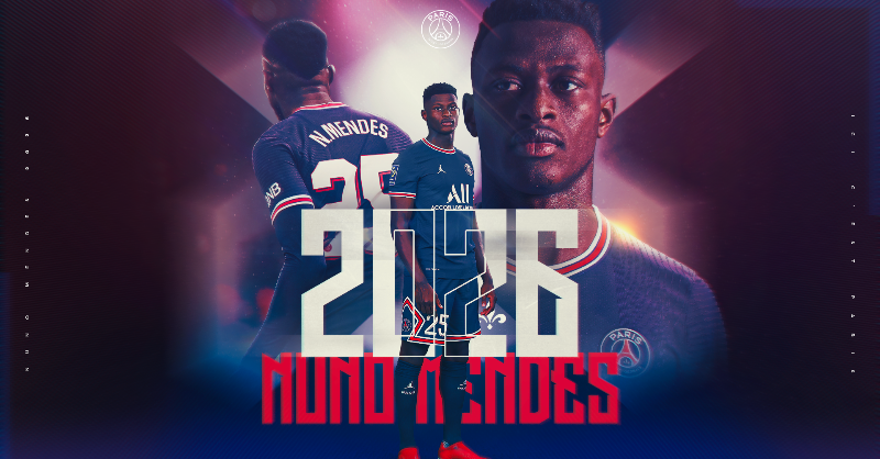 PSG_inside's tweet photo. ✍️❤️💙

Le @PSG_inside enregistre le transfert définitif de @nunomendes_25. Le latéral gauche portugais est désormais lié au club parisien jusqu’au 30 juin 2026.