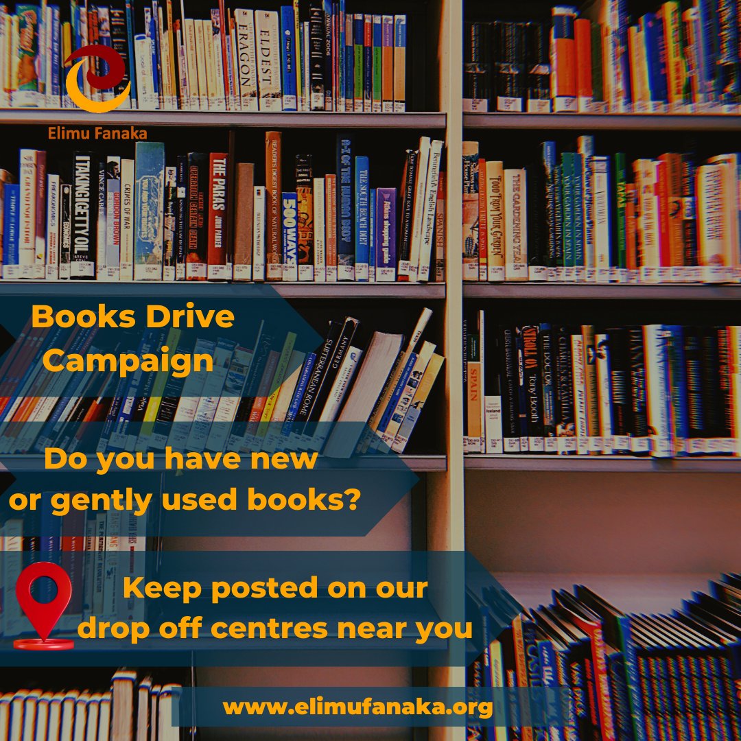 elimufanaka's tweet photo. Every book given to a learner not only educates, but also ignites hope for a bright future. By joining our Books Drive Campaign, you become an ambassador of Quality Education and together let us empower our learners and transform their lives, dreams and aspirations.
#booksdrive https://t.co/WePDGnz2cf