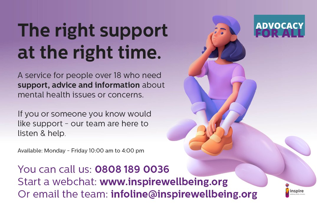 If you are experiencing feelings of stress, anxiety or issues with relationships or addiction. We are here for you. Our #AdvocacyforAll team will help you find the right support at the right time. Get in touch for support & advice about your mental health issues or concerns.
