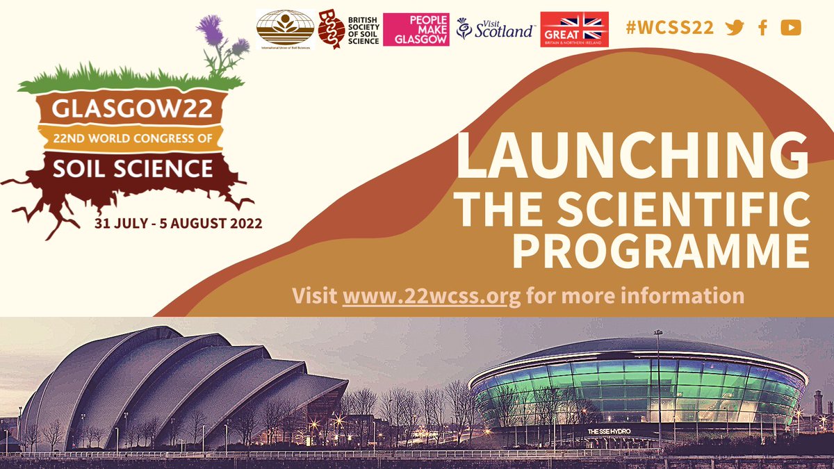 WCSS22 (@worldsoils2022) on Twitter photo 📣It's here!📣
Launching the #WCSS22 full #scientific #programme! Visit our website to see all of the #sessions. #Register today, not to miss out!
22wcss.org/programme/scie…
@Soil_Sicence <a href="/IUSS_ORG/">International Union of Soil Sciences</a> <a href="/VisitBritain/">VisitBritain 🇬🇧</a>
#IUSS #BSSS #Scotland #Soil #Science #SoilScience #environment #Soils 📣It's here!📣
Launching the #WCSS22 full #scientific #programme! Visit our website to see all of the #sessions. #Register today, not to miss out!
22wcss.org/programme/scie…
@Soil_Sicence <a href="/IUSS_ORG/">International Union of Soil Sciences</a> <a href="/VisitBritain/">VisitBritain 🇬🇧</a>
#IUSS #BSSS #Scotland #Soil #Science #SoilScience #environment #Soils
