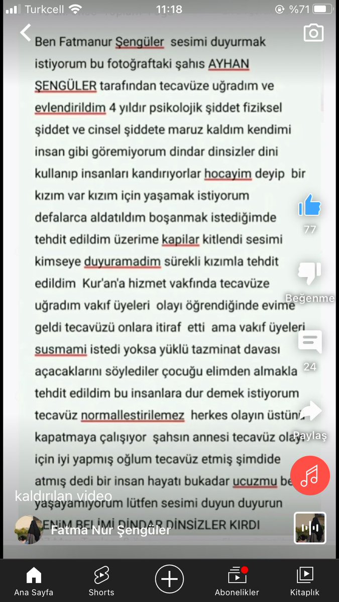 #kuranahizmetvakfı nda kim bu olayın üstünü kapatmak istiyorsa, bu pislik ayhan şengüler ve ailesi allah hepinizin belasını versin !