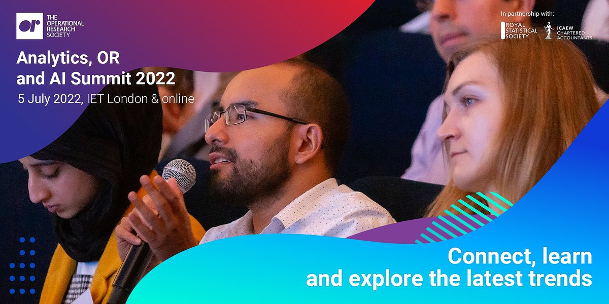 TheORSociety's tweet image. ANALYTICS, OR AND AI SUMMIT 2022 Not only do we have talks designed to help you improve your organisation's data strategy, the day also offers practical workshops and opportunities for you to engage with your peers, senior managers and consultants.
bit.ly/3NayPiB #AS22