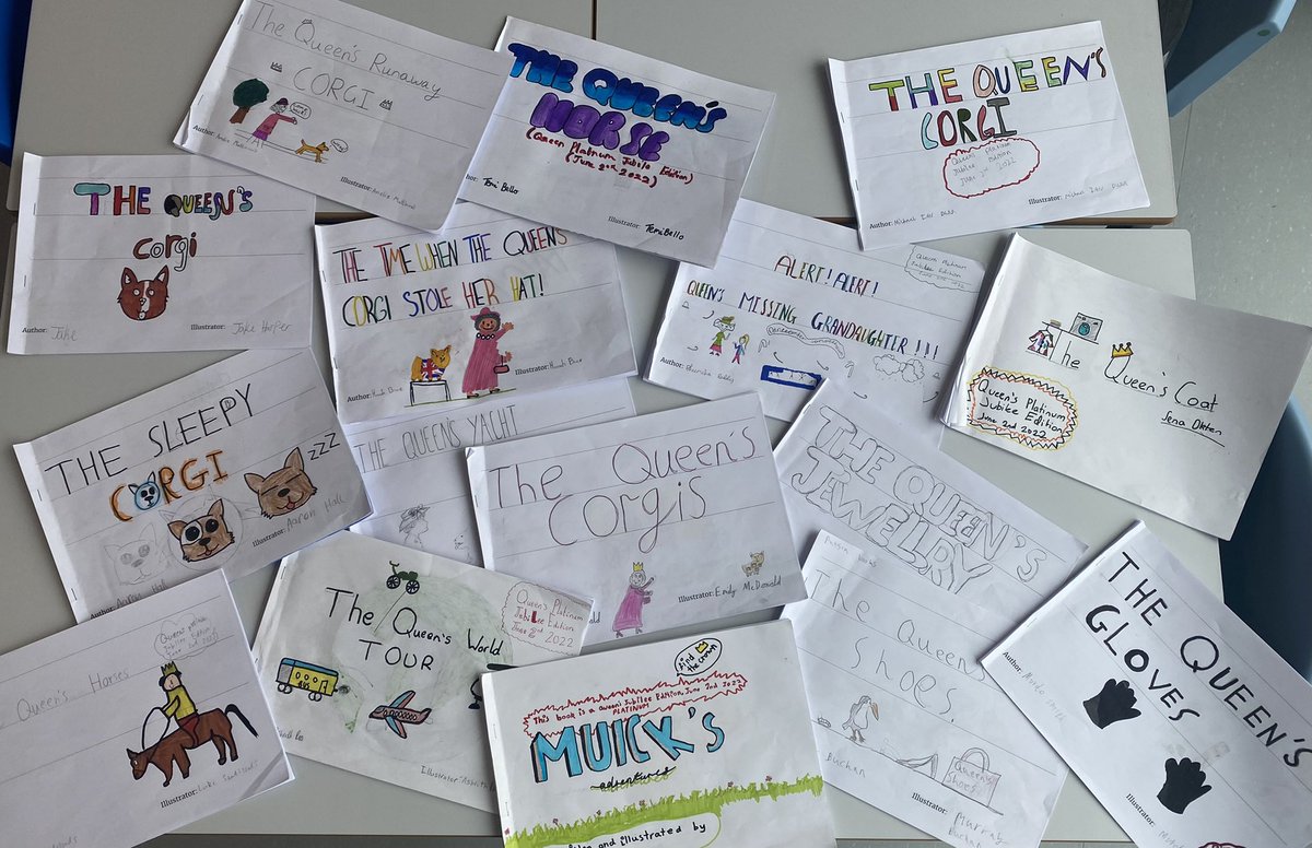 Milltimber School (@milltimbersch) on Twitter photo P6 have been inspired to write their own Royal stories in the style of two authors. <a href="/MrSteveAntony/">Steve Antony</a> and NicholasAllan. I am sure the infant department will love them. 💖#QueensPlatinumJubilee #thequeensknickers #thequeenshat #puttinglearnersattheHEArt P6 have been inspired to write their own Royal stories in the style of two authors. <a href="/MrSteveAntony/">Steve Antony</a> and NicholasAllan. I am sure the infant department will love them. 💖#QueensPlatinumJubilee #thequeensknickers #thequeenshat #puttinglearnersattheHEArt