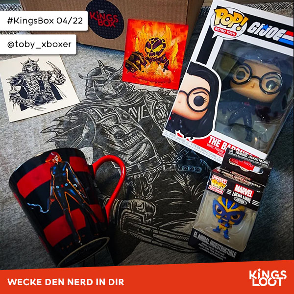 KingsLootDE's tweet photo. 👑 Danke an toby_xboxer (auf Instagram) fürs zeigen der April #KingsBox PRO 👑
#KingsLoot #gijoe #TMNT #Wow #blackwidow #marvel #heroesvillains https://t.co/TrZm0sb7mv
