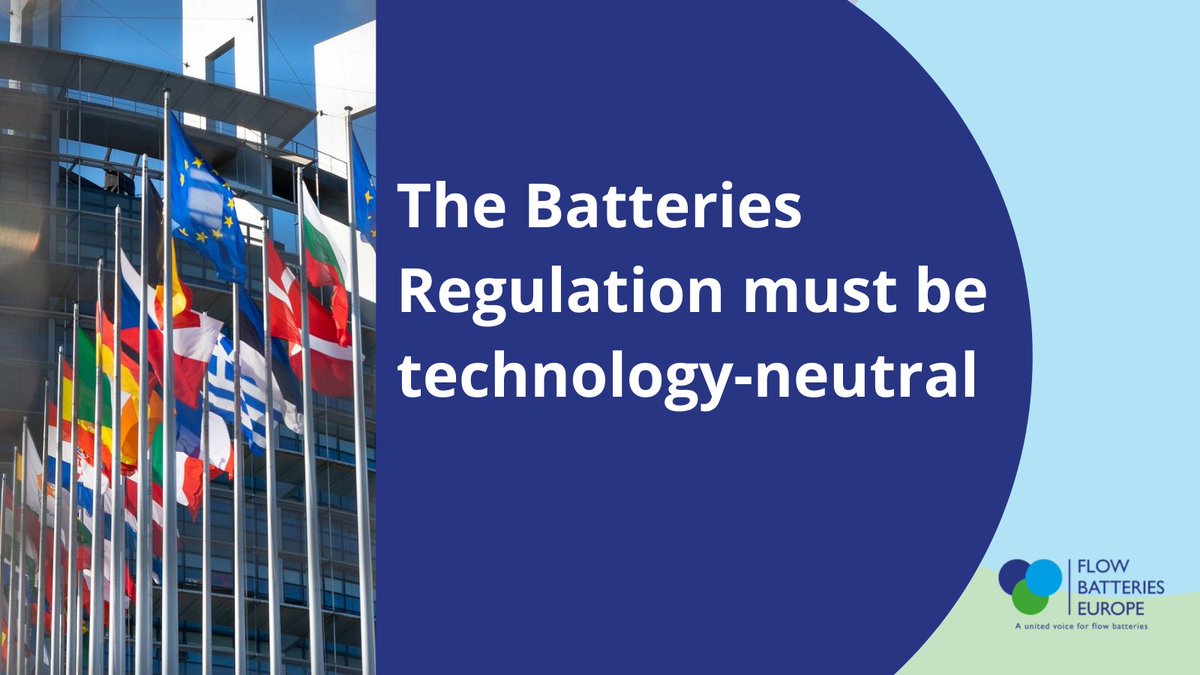 ❌ Flow batteries are currently NOT considered in the Batteries Regulation ❌ Why is this a problem? A thread.
TL;DR: Flow batteries are here to support grid - with the new #Batterypassport, the security of supply could be damaged massively! 
(1/4)