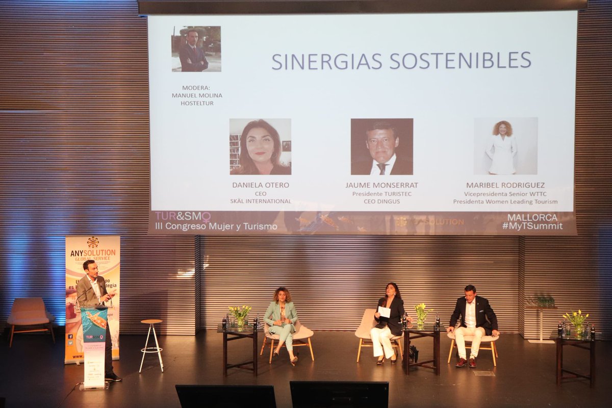 Sesión sinergiassostenibles 
➡️ Daniela Otero <a href="/Skal_Intl/">Skål International</a> 
➡️ <a href="/JaumeMonserrat/">Jaume Monserrat</a> <a href="/turistec/">Turistec</a> <a href="/dingus_services/">Dingus®</a> 
➡️ <a href="/MaribelTourism/">Maribel Rodriguez</a> <a href="/WTTC/">WTTC</a>  <a href="/WLeadingTourism/">Women Leading Tourism</a> 
Modera <a href="/ManoloMolinaEsp/">Manolo Molina</a> <a href="/hosteltur/">hosteltur</a>