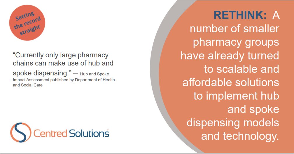 In her latest blog our Sales and Marketing Director, <a href="/Louise_Laban/">Louise Laban</a> looks at how you can put in place a #hubandspoke model, keep control of your own #pharmacy business and grow it at the same time.

bit.ly/3t7juHg

#communitypharmacy #pharmacist #pharmacytechnology