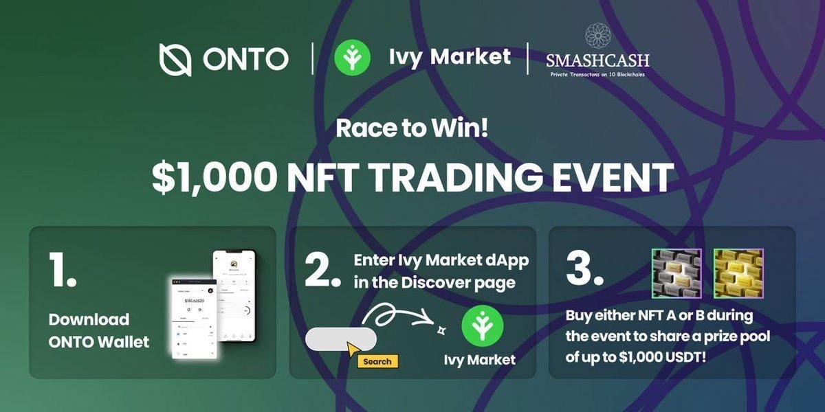 Ontology_Fr's tweet photo. Rejoignez @ONTOWallet, #IvyMarket, et #stake #SmashCash pour un autre événement #NFT #trading ! 🙌
Achetez un de nos #NFT A ou B via #ONTO et soyez dans la course pour partager jusqu ' à $𝟏,𝟎𝟎𝟎𝟎 $USDT ! 🤑
⏰L'événement commence dans 30 minutes
Préparez-vous maintenant 🙌 https://t.co/QD40UMFmvi
