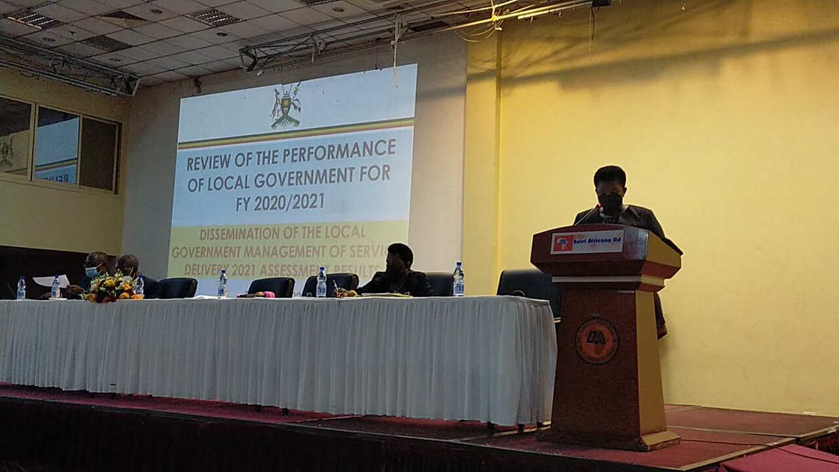 Minister <a href="/JustineLumumba/">Justine Kasule Lumumba</a>: <a href="/MoLGUganda/">Ministry of Local Government</a> mgt of service delivery system is aimed at attaining the third objective of the Inter-governmental Fiscal Transfer Reform. ie; Reforming frameworks for accountability and strengthening incentives for performance
#ChimpReportsNews <a href="/OPMUganda/">Office of the Prime Minister - Uganda</a>