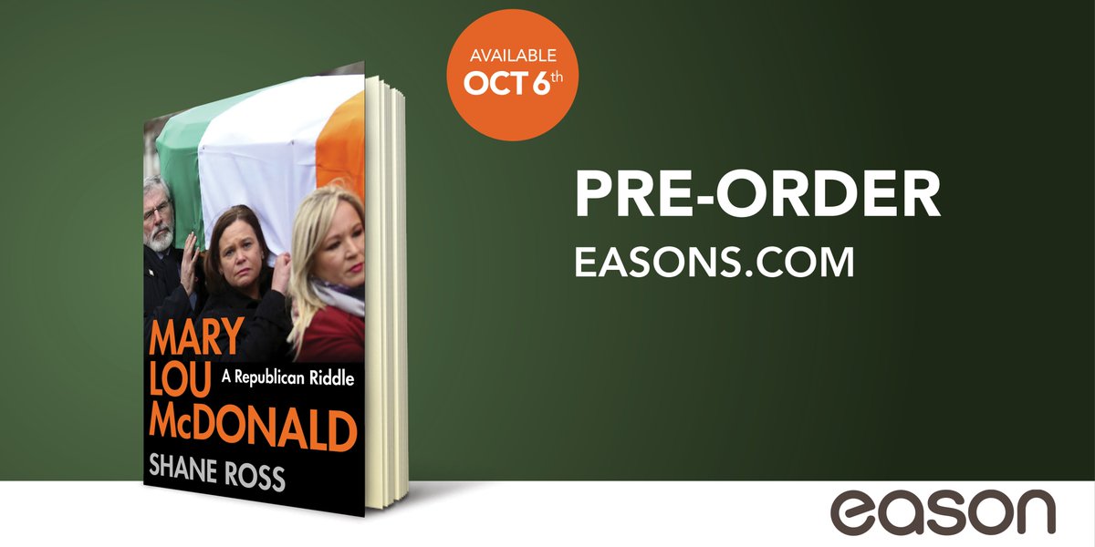 Eason are excited to reveal the cover of what will no doubt be an epic biography about the Sinn Féin leader in Mary Lou McDonald: A Republican Riddle. 

Pre-order your copy ahead of it's October 6th release &gt;&gt;&gt; easons.com/Mary-Lou-Shane…

<a href="/AtlanticBooks/">Atlantic Books</a> <a href="/GillHessLtd/">Gill Hess Associates</a>