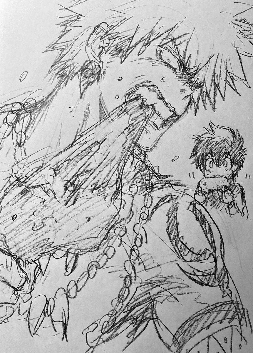 ラフ描き、💥🥦、十傑 