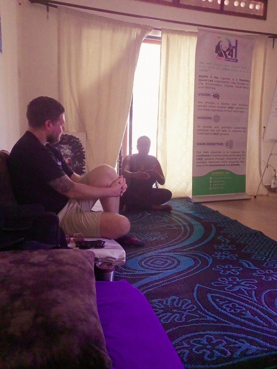 Rights4Her1's tweet photo. We achieve through sharing, learning &amp; unlearning. 

Last week @neil9709 under @GENERATEclimate project paid us a courtesy visit to learn more about R4H- Uganda's work under the Queer Green program. The meeting was fruitful with our cup of knowledge receiving from amazing souls. https://t.co/RkX967rpYK
