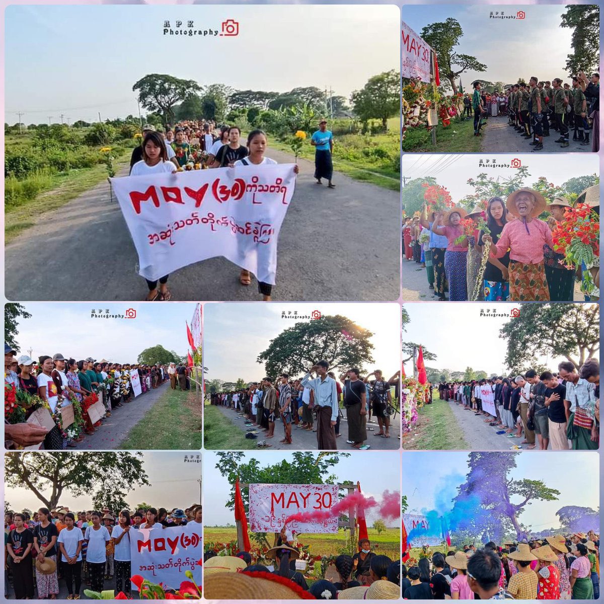 Pro-democracy people from YeU township, rallied and, demonstrated a strike to stage an unrelenting protest against military dictatorship today.   #2022May31Coup #HelpMyanmarIDPs #WhatsHappeningInMyanmar