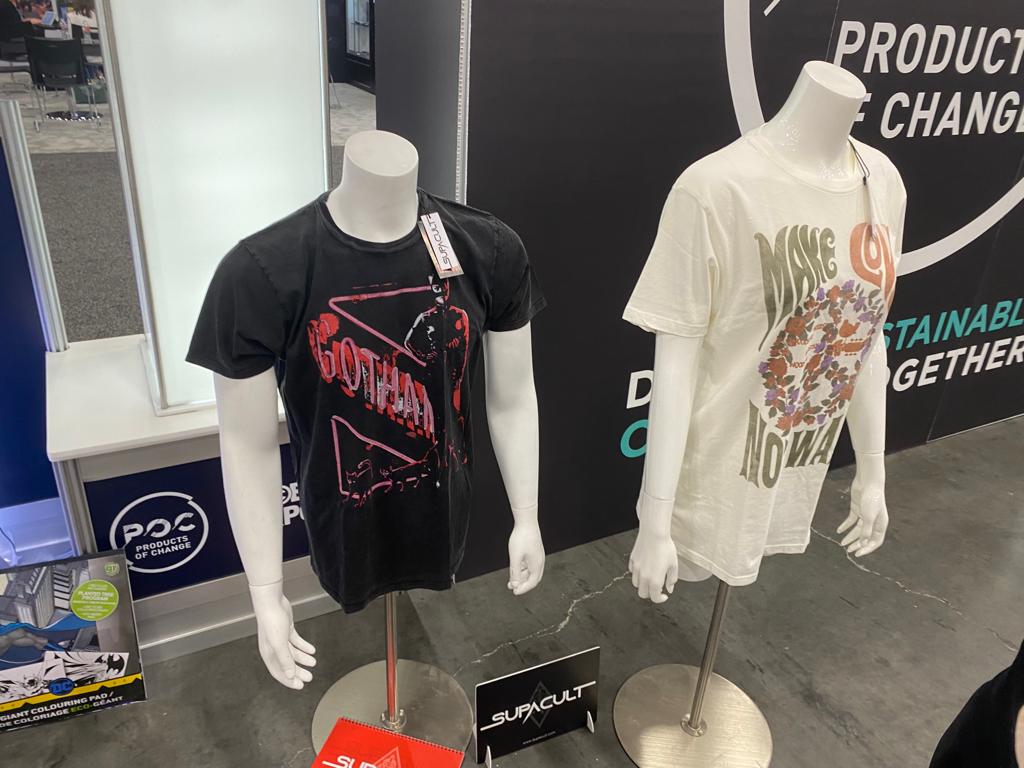 RL_Maverick_'s tweet photo. Thank you to Helena Mansell-Stopher from @ProductsChange for allowing us to showcase our sustainably focused made-to-order licensed fashion brand SUPACULT in Vegas last week! 🙏🏼

Website link below
https://t.co/v7KLKb2gwZ 

#lasvegas #licensingexpo2022 #licensingexpo #PopCulture https://t.co/Xs7eLm54YK