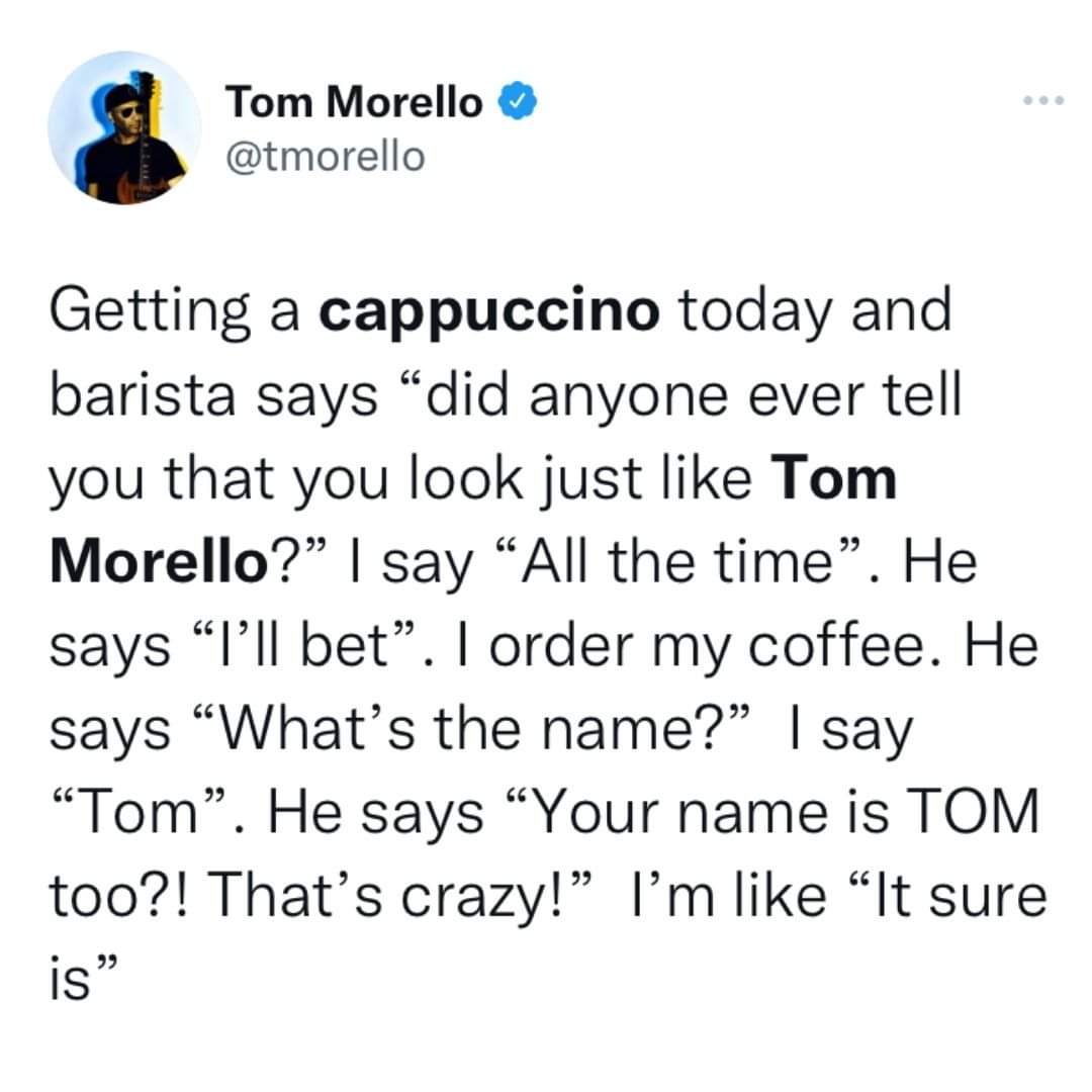 Happy birthday, Tom Morello    
