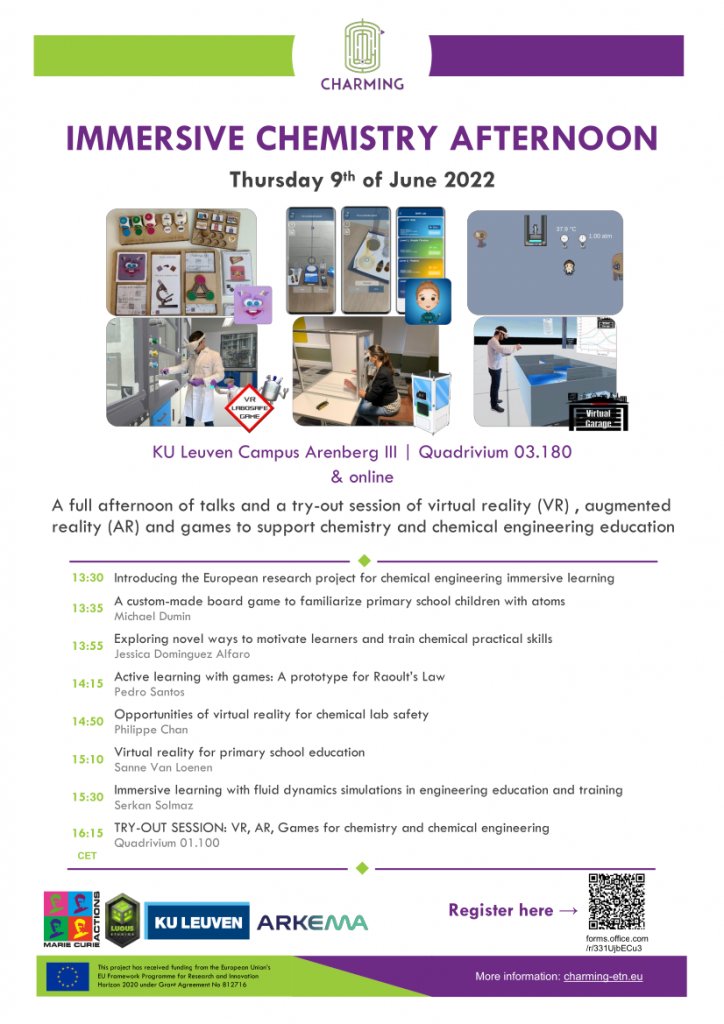 trgaus's tweet photo. Some colleagues of mine from KU Leuven will give a seminar event on #VR, #AR, and games designed to support chemistry and chemical engineering education.

If you are interested, please register via this link: https://t.co/QvmBedlC6R

#MSCA https://t.co/WWF2YYzBRO