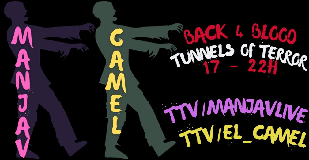 Senior_Camel's tweet photo. Oasiennes / Oasiens !
Aujourd'hui / Today / Hoy en Stream ft @manjavlive
Venez nous faire coucou !!!

-> https://t.co/qXYxlG5tu8
->https://t.co/oWg3gMKFCd
#twitch #twitchstreamer #twitchaffiliate #Multitwitch
#friendship  #Back4Blood #TunnelsOfTerror https://t.co/RVfMWuDDFJ